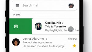 Gmail per iOS swipe laterali