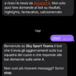 Sky Sport svela un bot Telegram per gli amanti del calcio: ecco come funziona 2