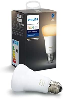 Philips Hue White, Lampadina LED Smart a Filamento, Bluetooth, Dimmerabile,  E27, Luce Bianca Calda