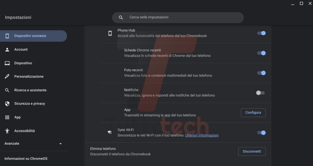 ChromeOS 115 configurazione streaming app Android