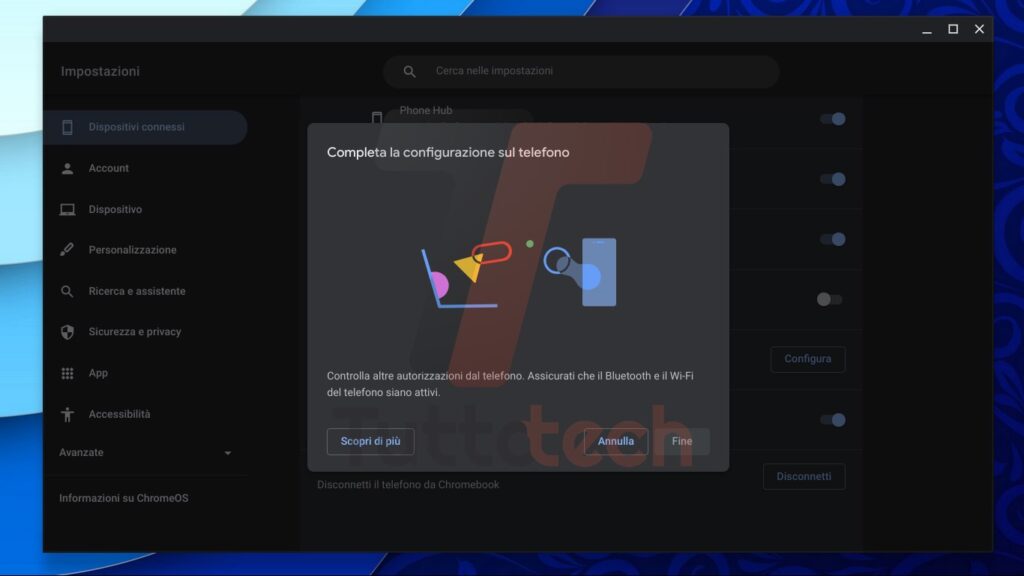 ChromeOS 115 configurazione streaming app Android