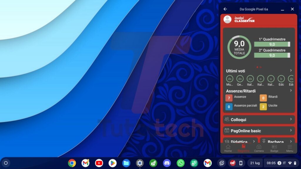 ChromeOS 115 funzionamento streaming app Android