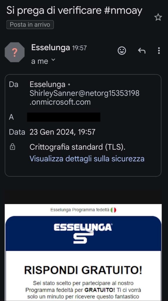 Esselunga phishing