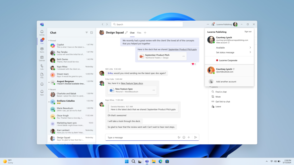 Microsoft Teams avrà presto una versione dell'applicazione unificata 1