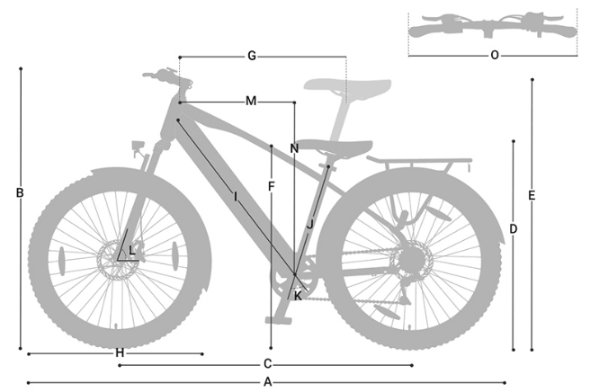 geometrie della bici Touroll J1