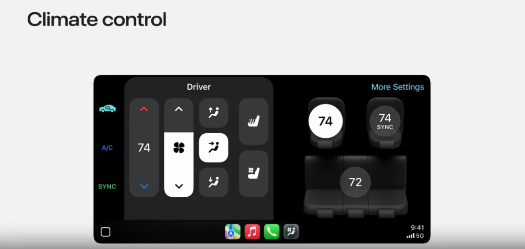 climatizzatore Apple CarPlay