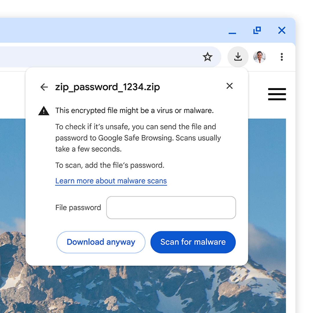 Chrome nuovi avvisi download sospetti 2