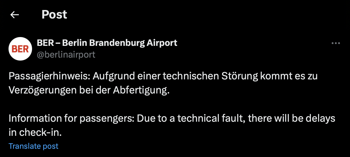 Aeroporto di Berlino Brandeburgo