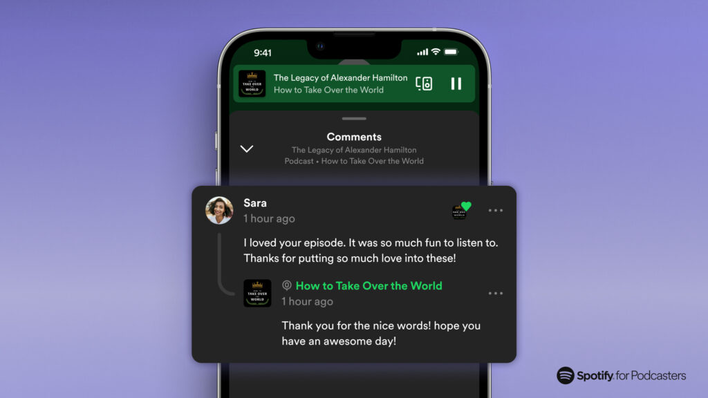 Spotify commenti podcast