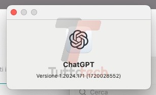 aggiornamento app chatGPT macOS