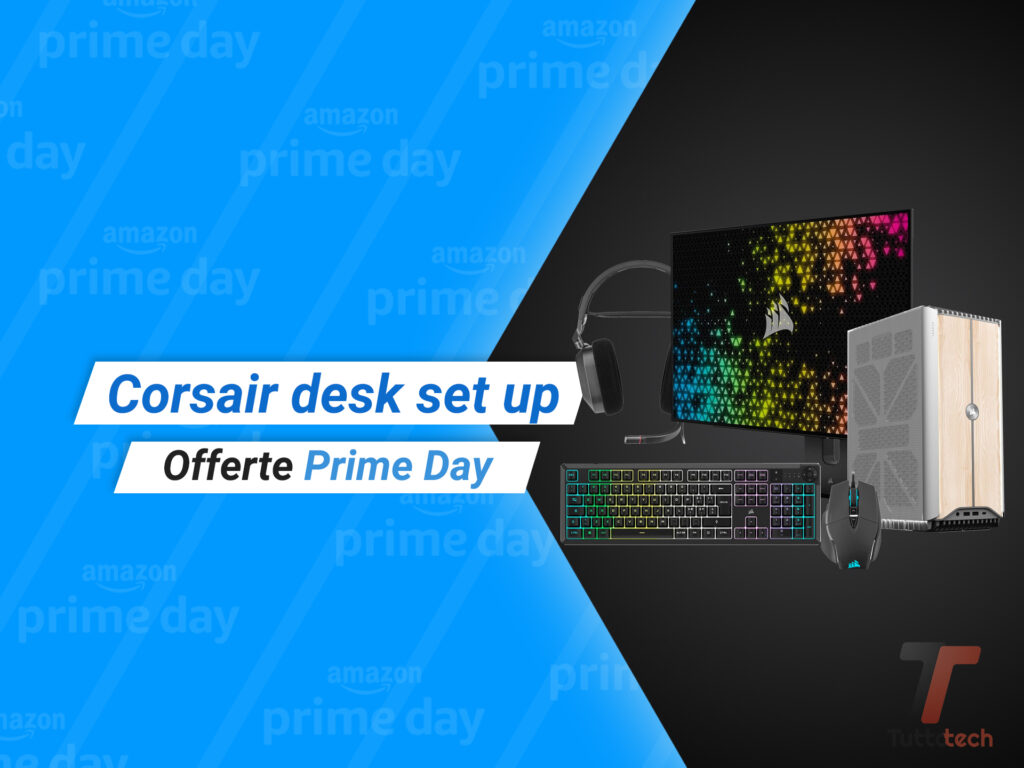 migliori offerte prime day 2024 corsair desk set up