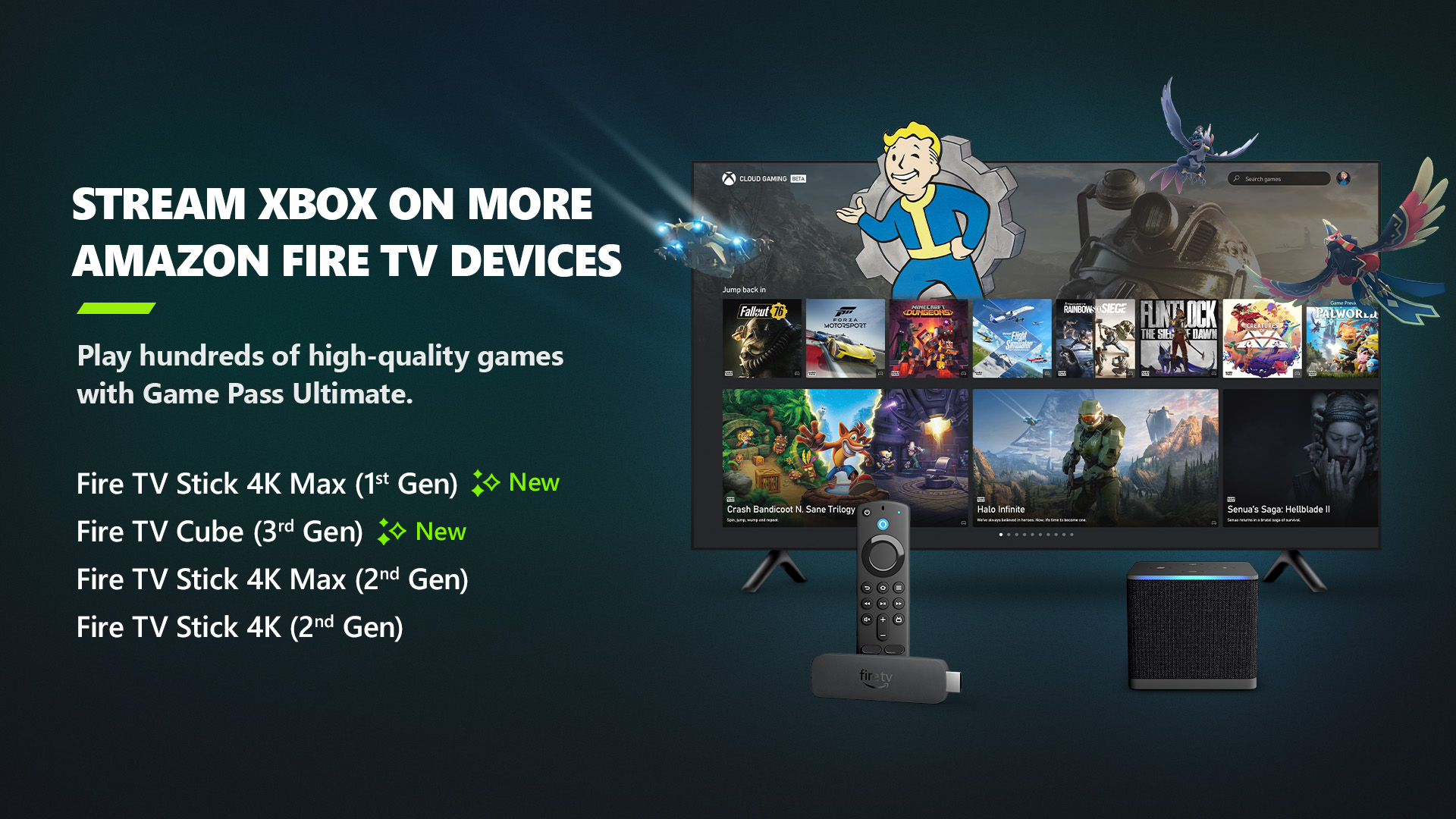 Xbox Cloud Gaming Amazon Fire TV Stick 4K Max e Cube