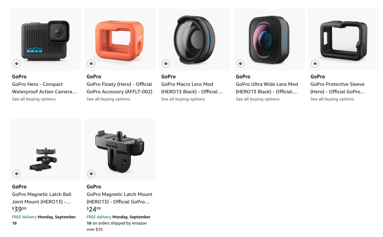 GoPro Hero economica trapelata su Amazon USA