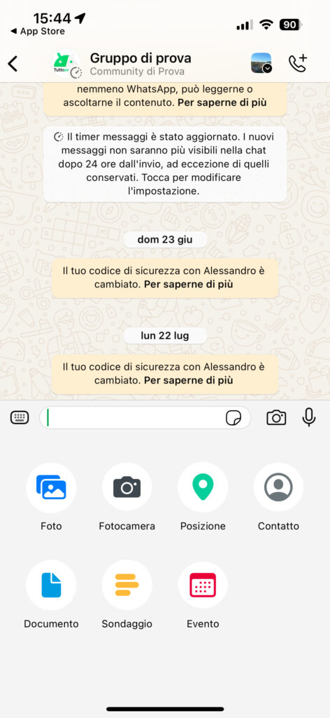 Ora WhatsApp per iOS permette di creare eventi nelle chat di gruppo "normali"  2