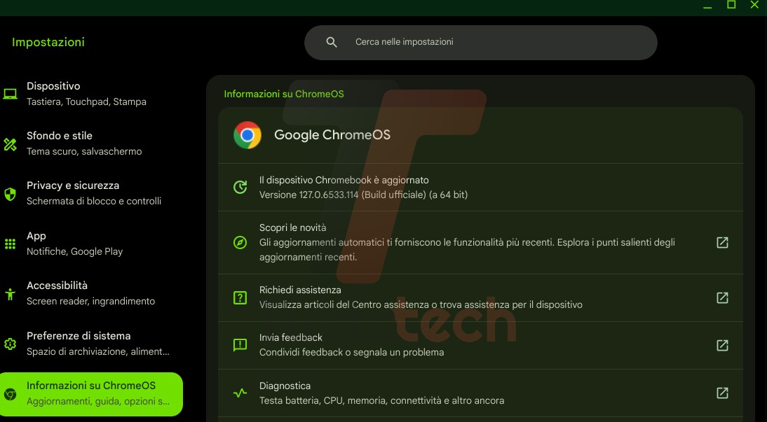 ChromeOS 127 aggiornamento