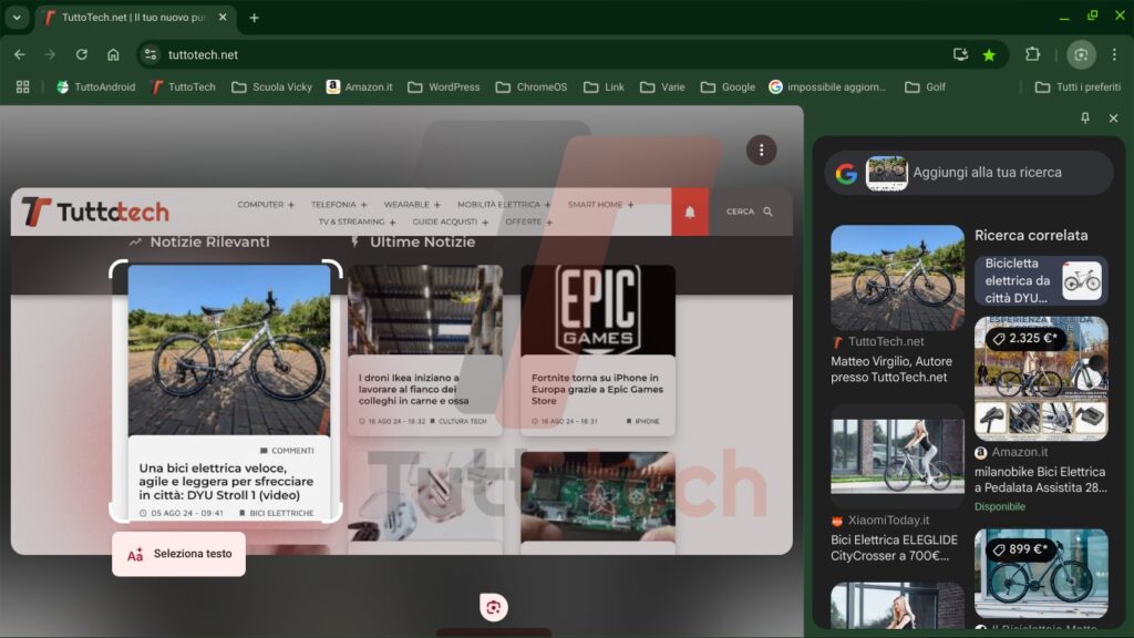 ChromeOS 127 Cerchia e cerca Google Lens