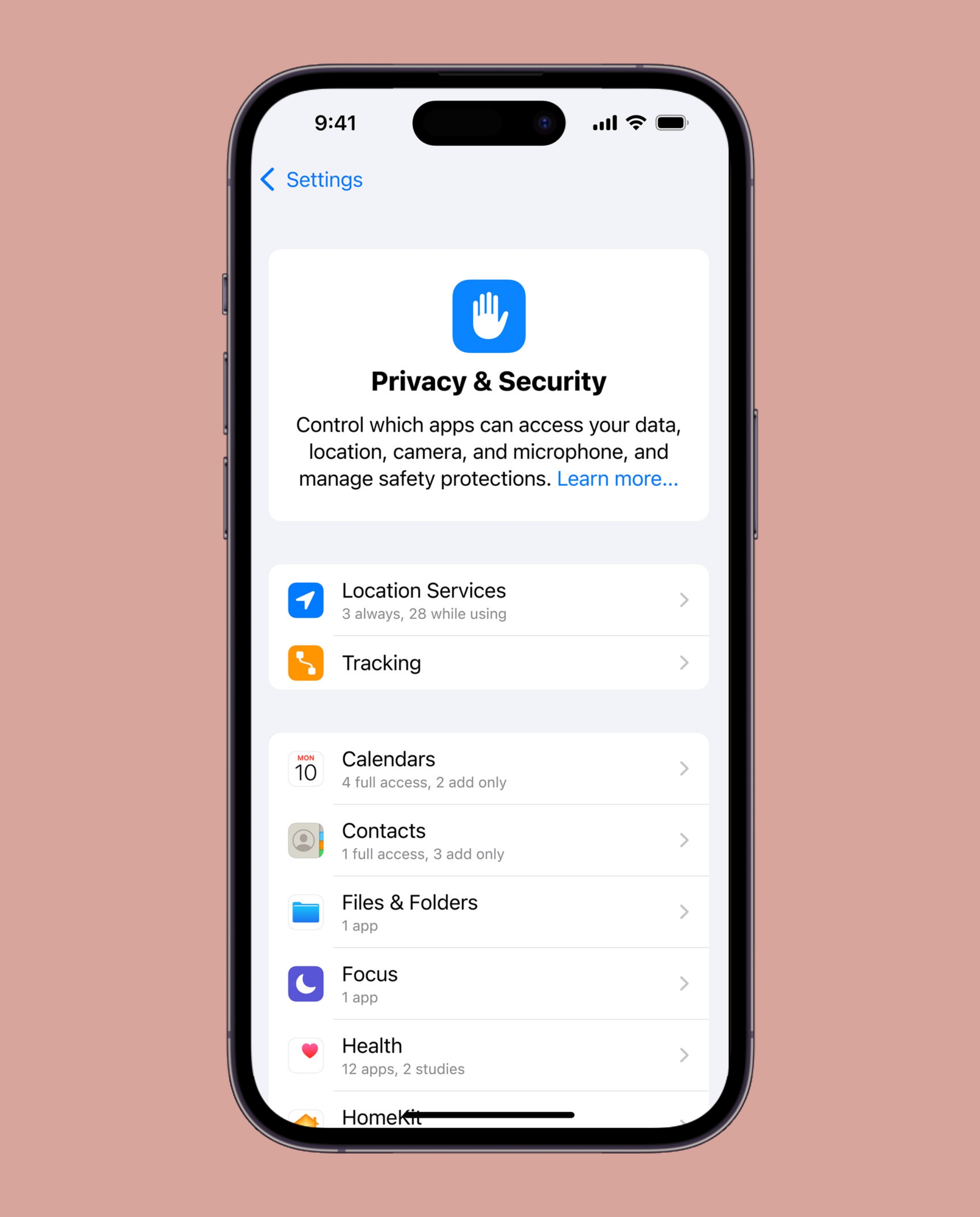 Apple iOS 18 - Impostazioni Privacy & Security