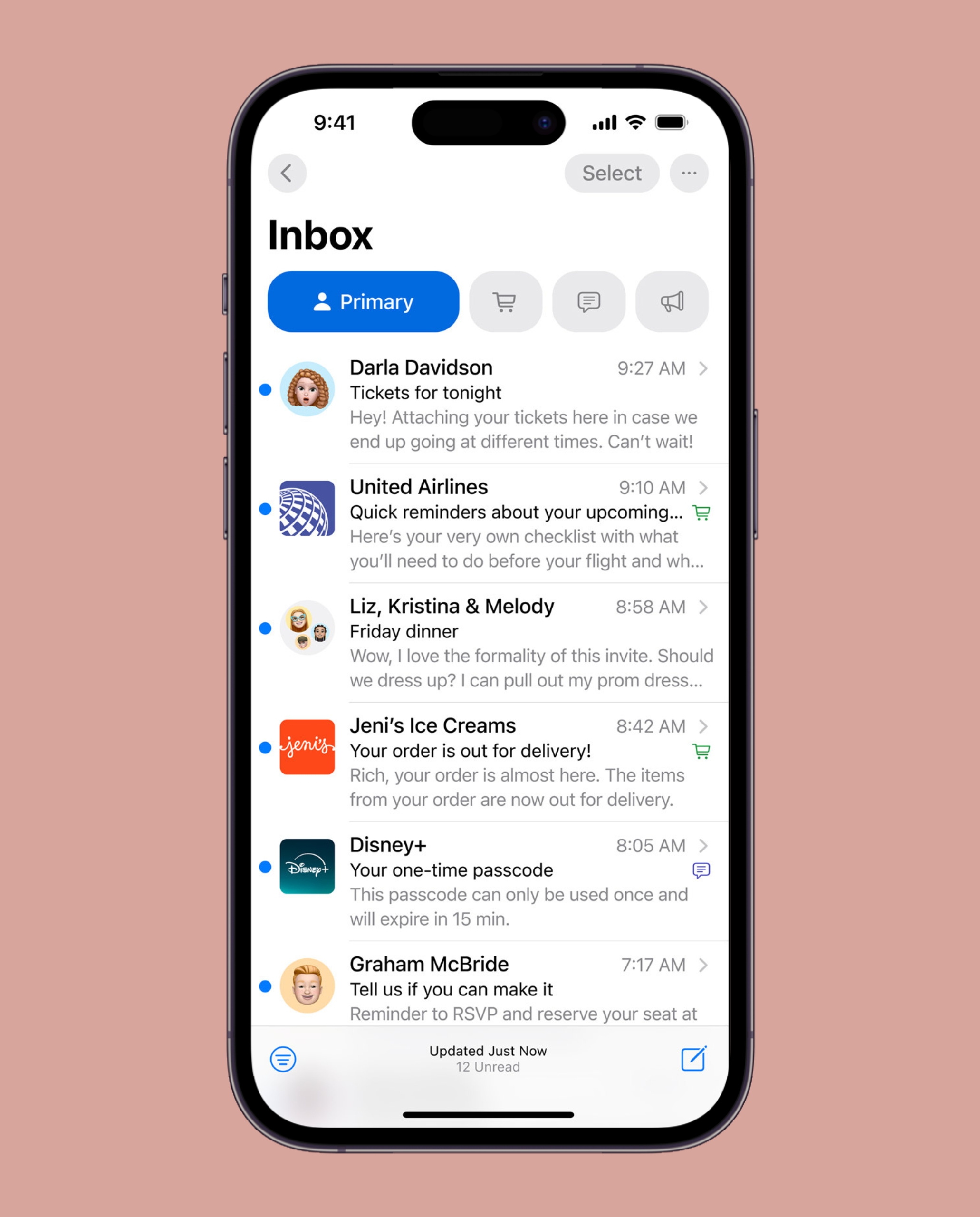 Apple iOS 18 - novità Mail