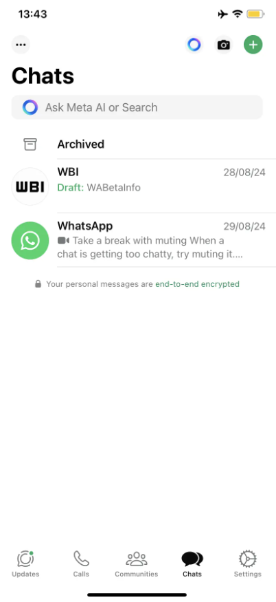 WhatsApp Beta iOS