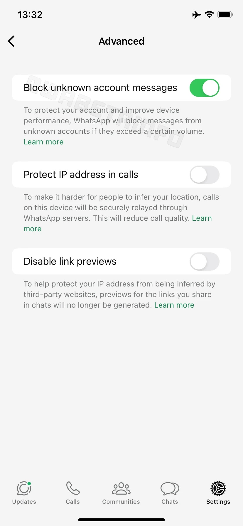 WhatsApp beta ios nuova opzione sicurezza