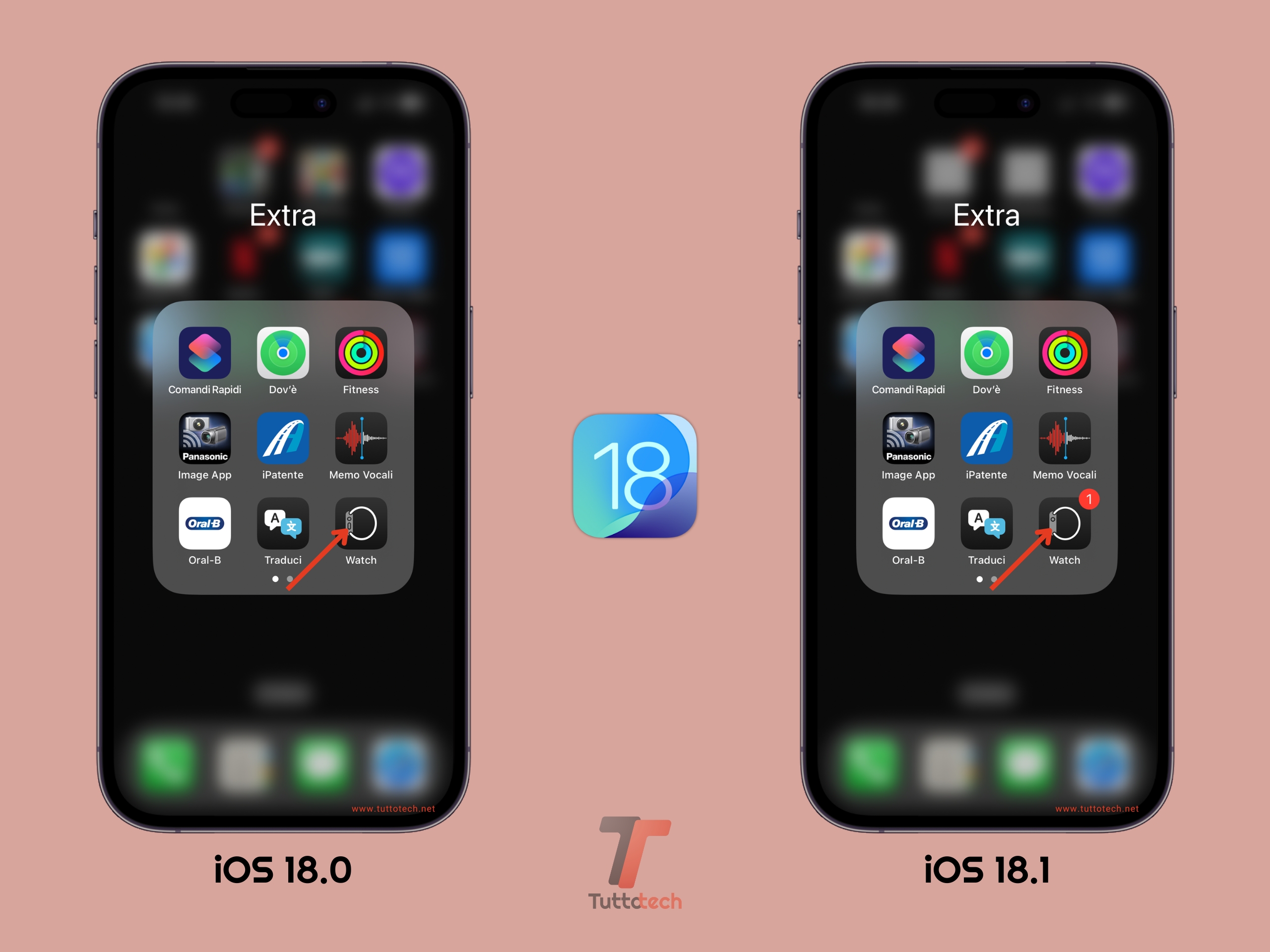 Apple iOS 18.1 - Cambia l'icona dell'app Watch