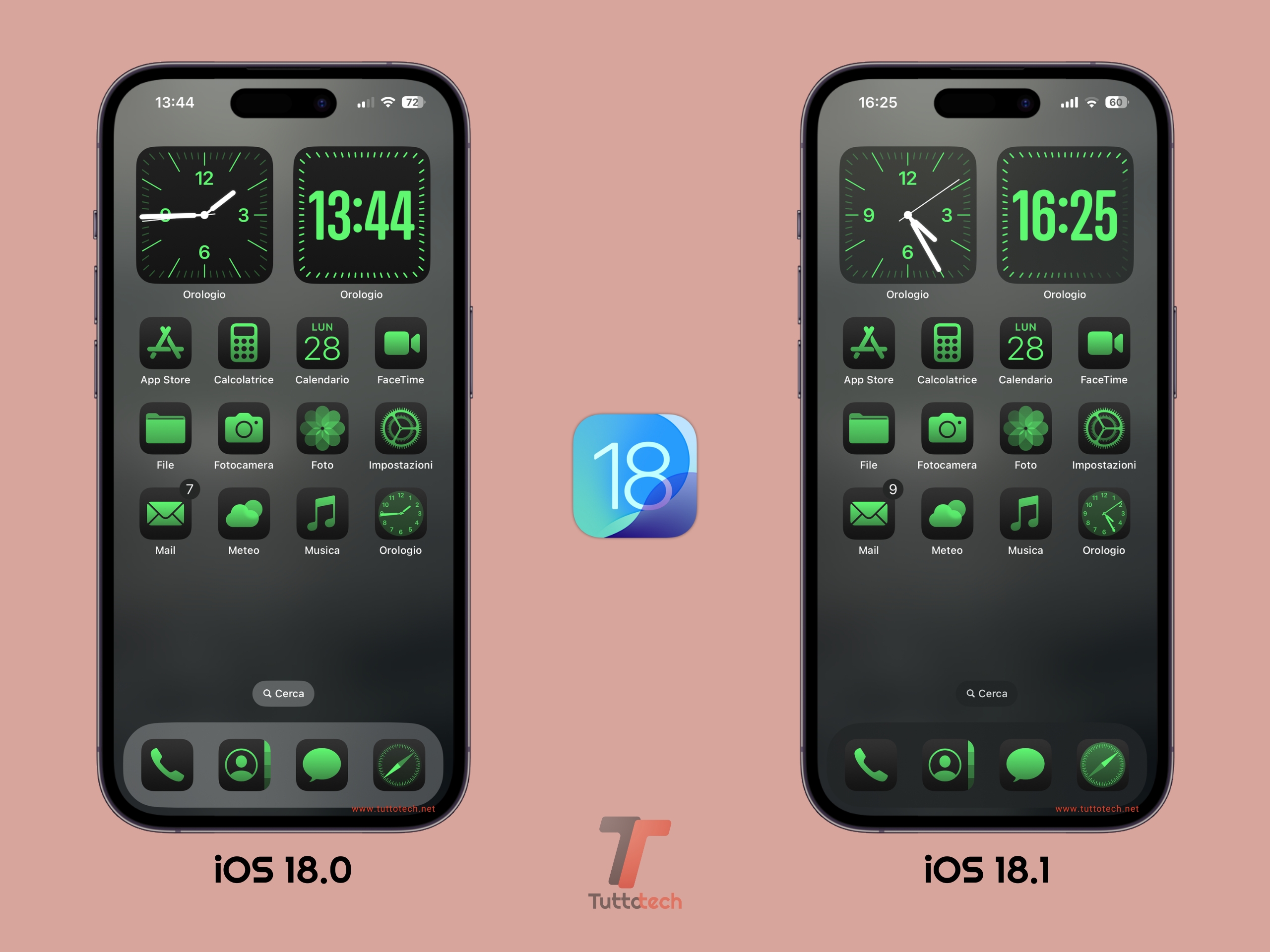 Apple iOS 18.1 - Modifiche al widget Orologio