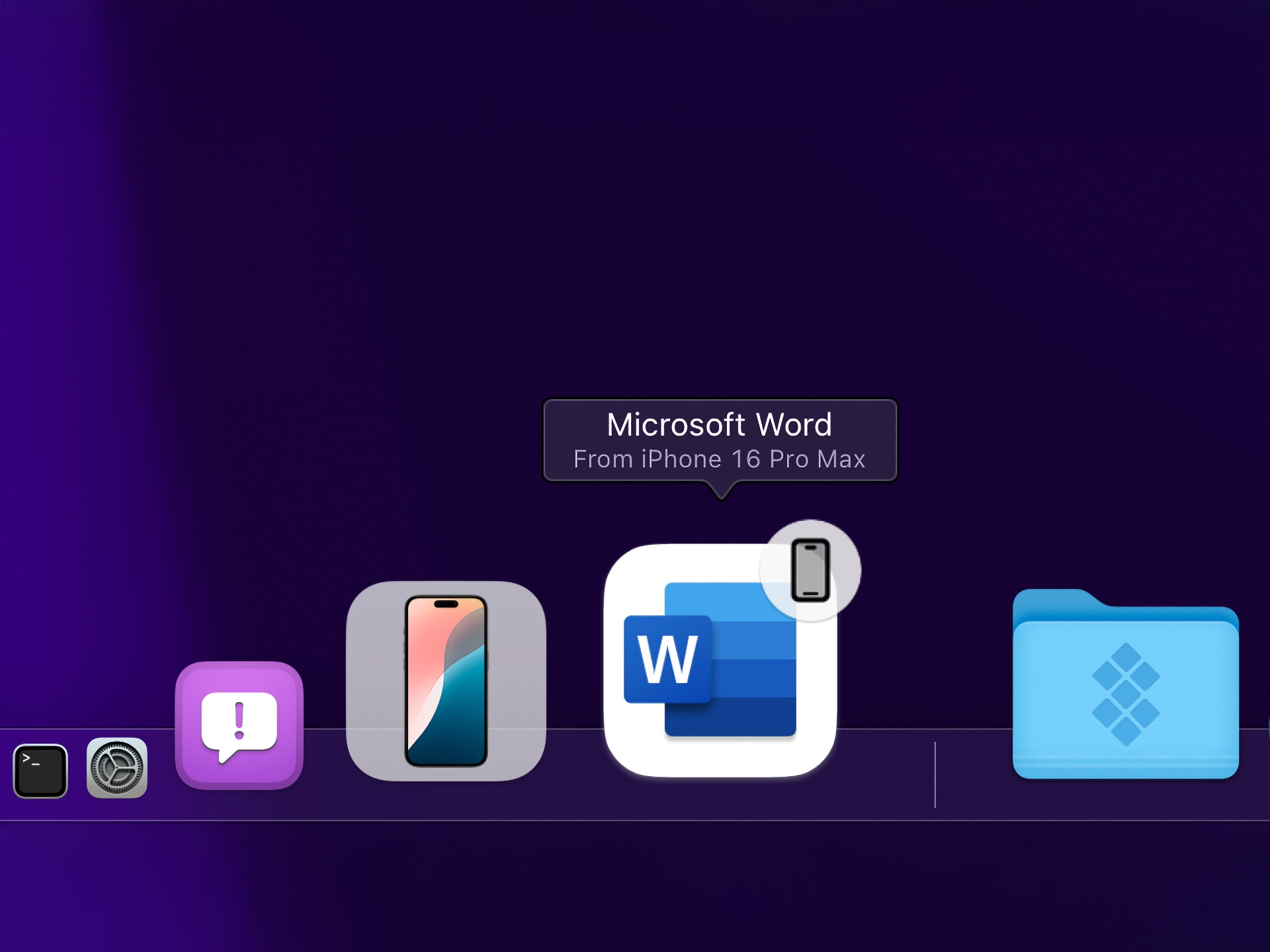 Microsoft word handoff apple