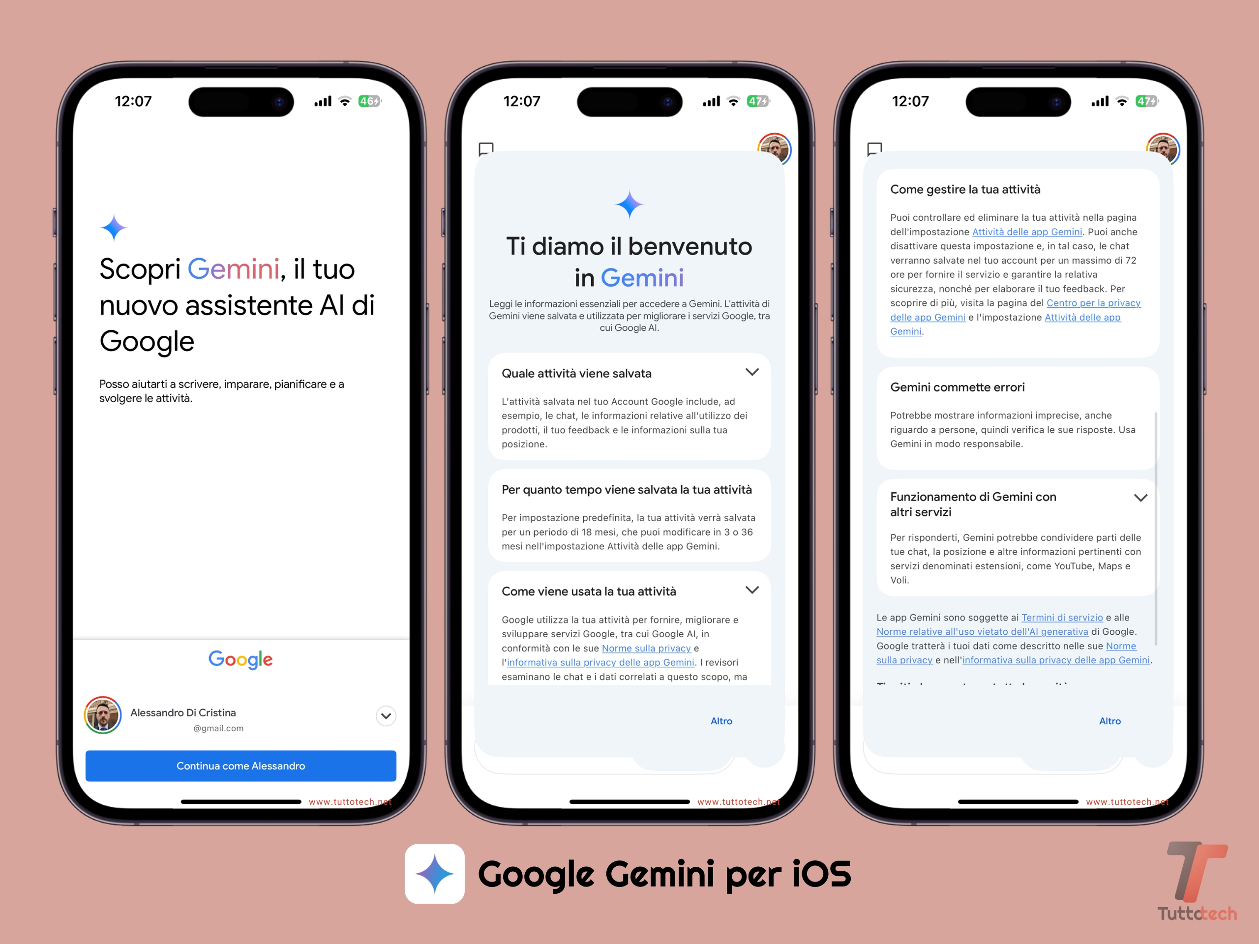 Google Gemini per iOS - 01 Schermata di benvenuto