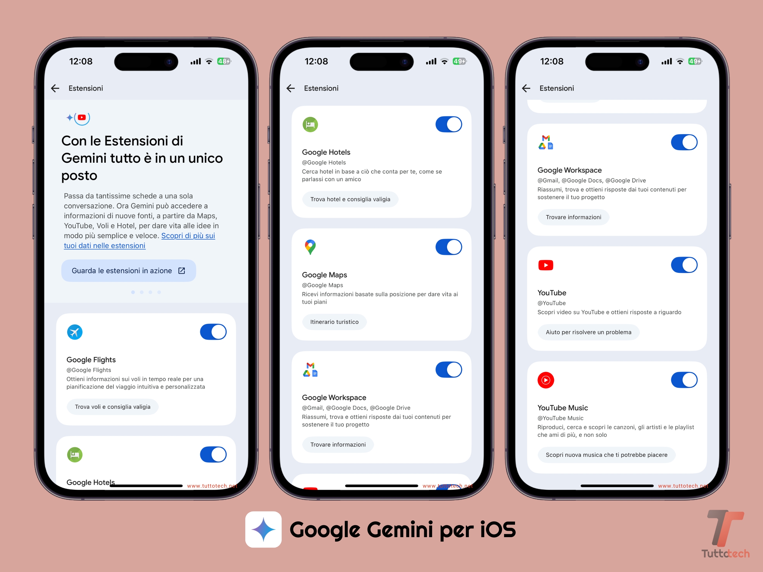 Google Gemini per iOS - 03 Estensioni