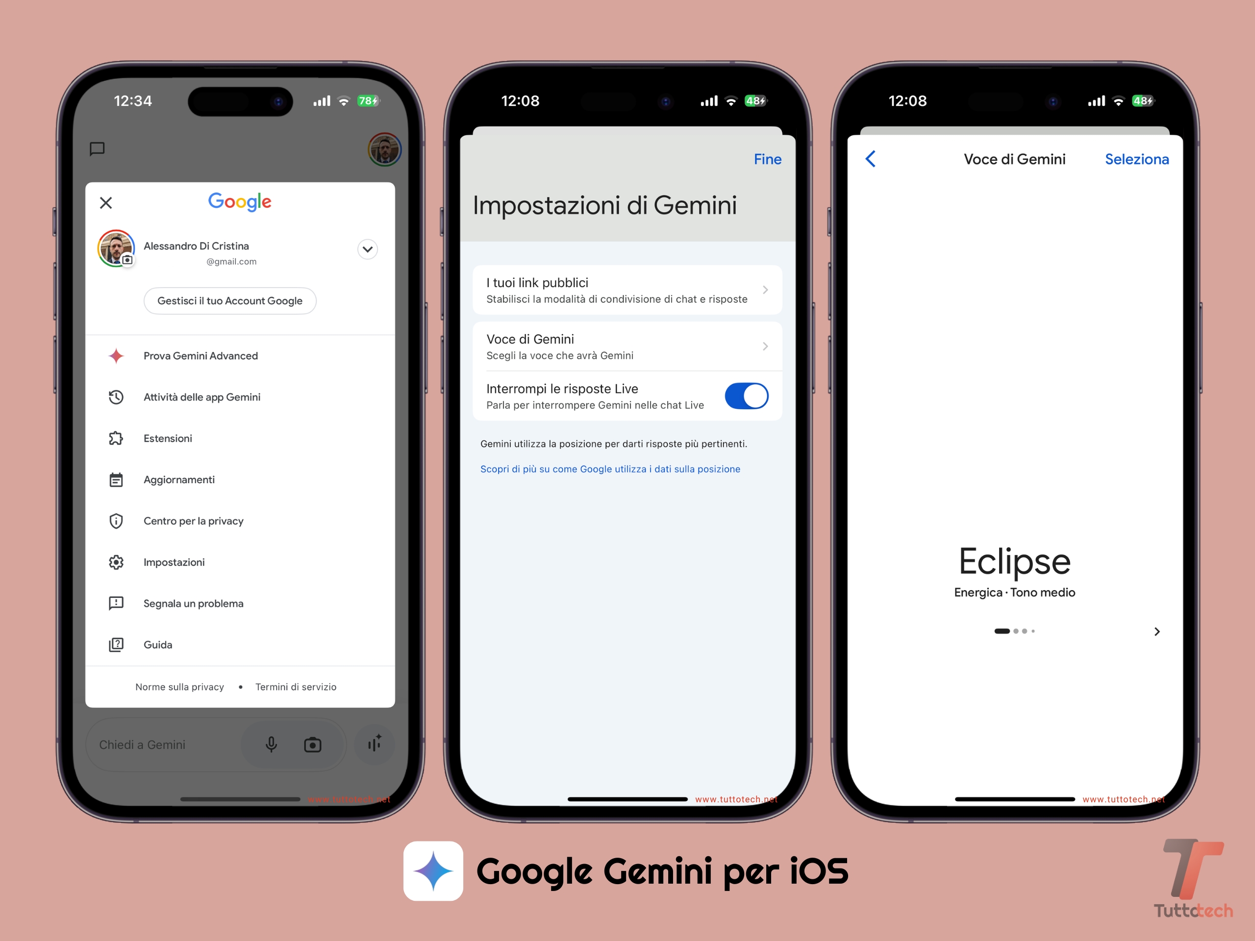 Google Gemini per iOS - 04 Impostazioni