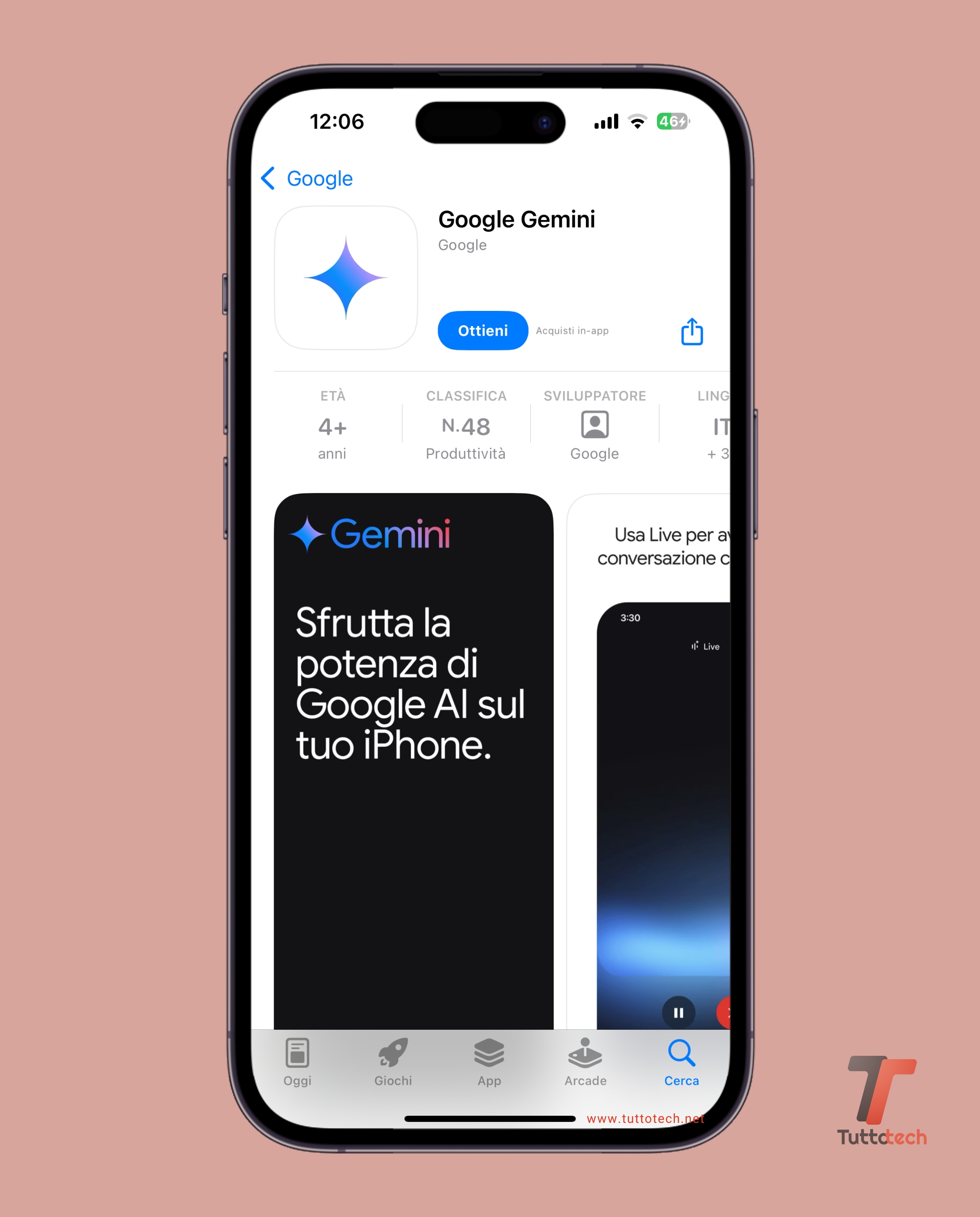 Google Gemini per iOS su App Store