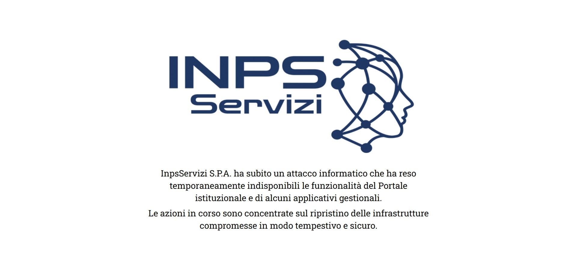 Portale INPS Servizi in manutenzione