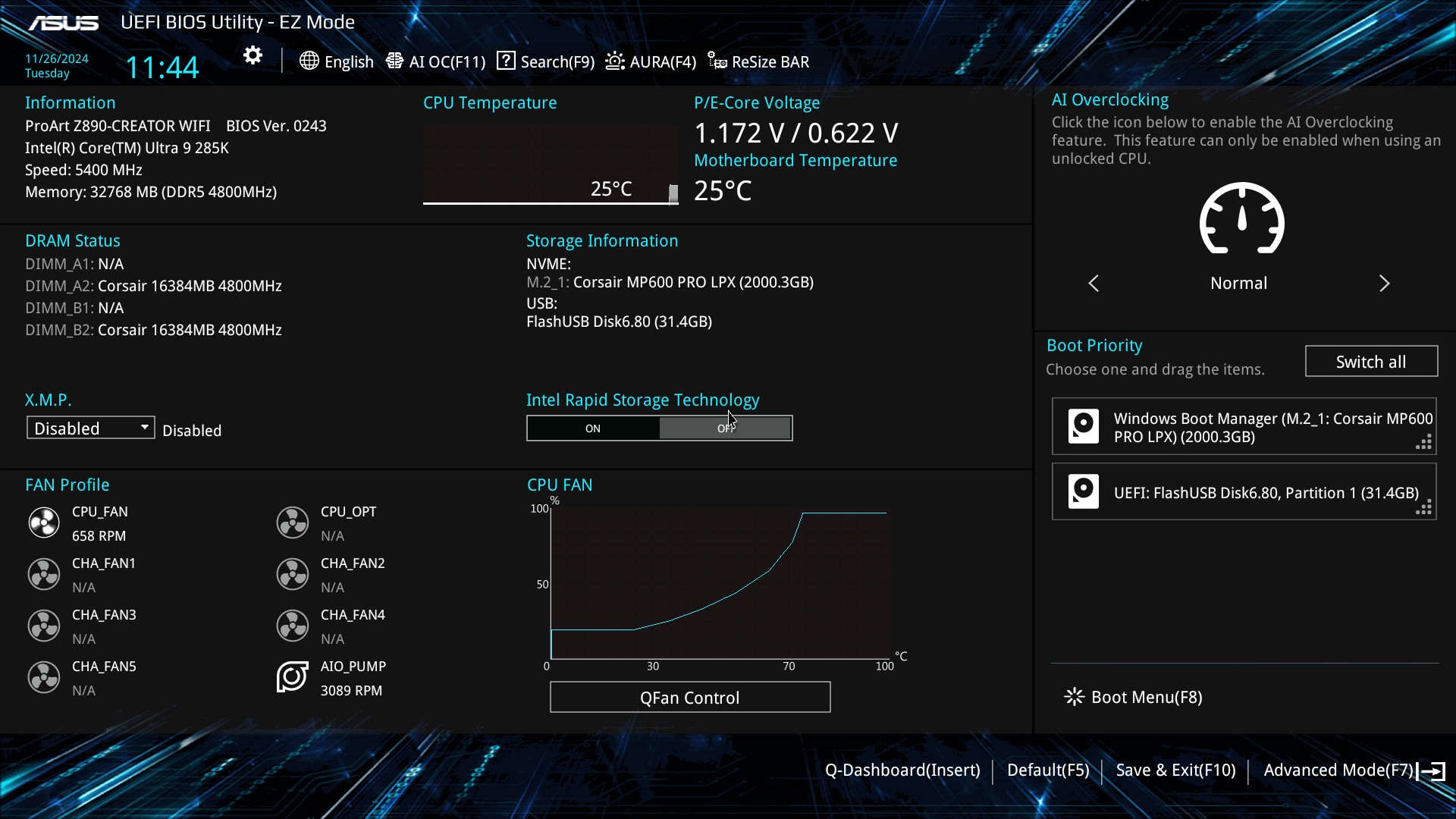 ASUS ProArt Z890-Creator WiFi BIOS 1