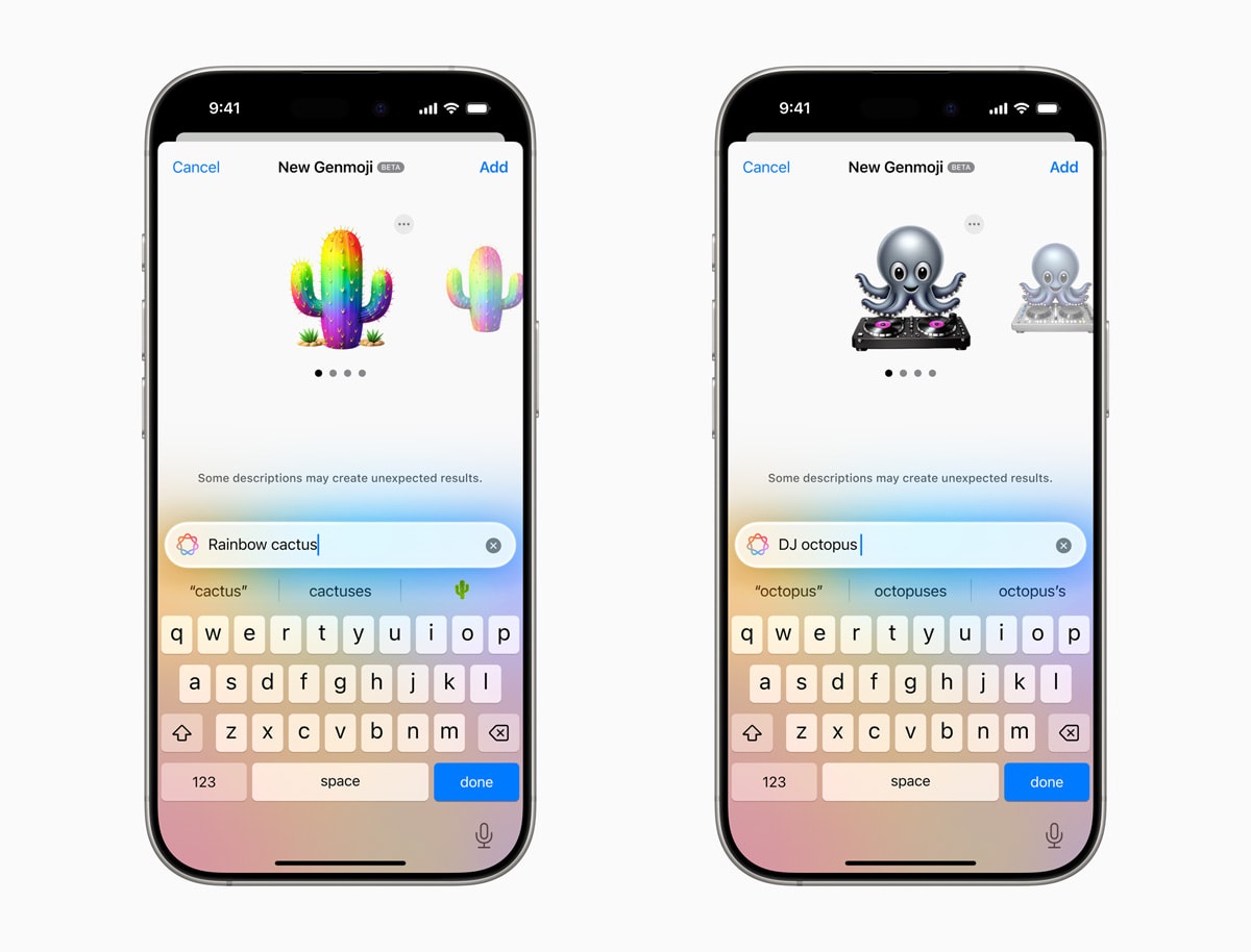 Apple Intelligence - Genmoji su iOS 18.2