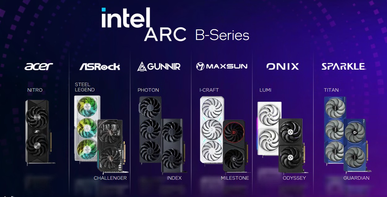 Intel Arc B580 lineup