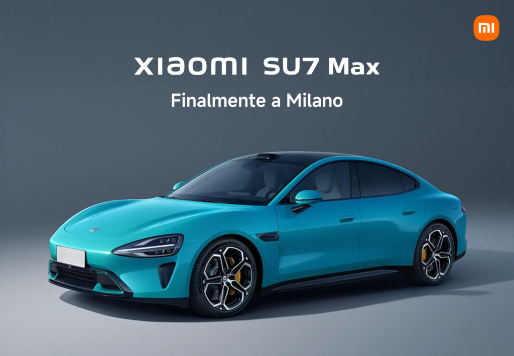 Xiaomi SU7 Max in esposizione a Milano