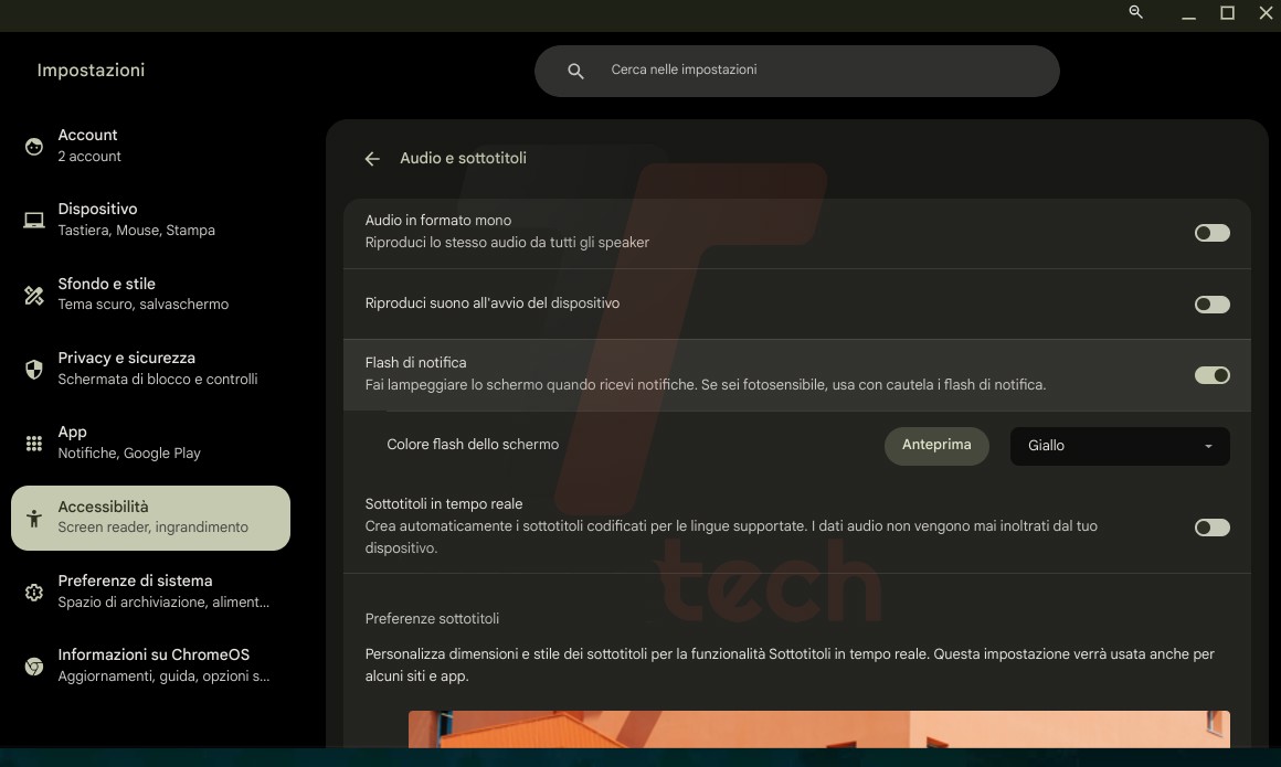 ChromeOS 131 flash di notifica