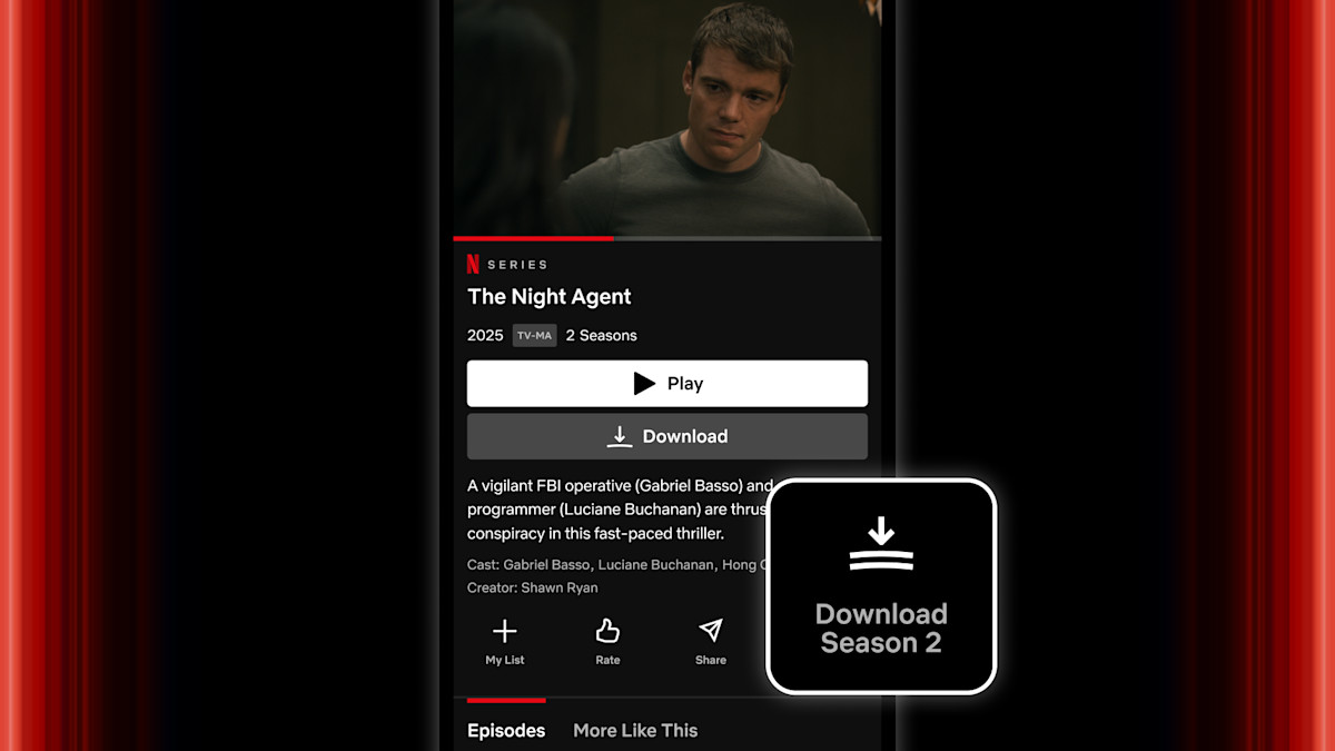 Netflix per iOS download stagionale